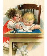1910 Christmas Postcard Child Writing To Santa - $29.88 CAD