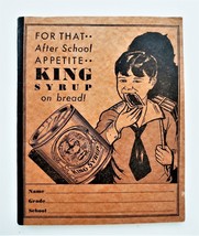 vintage KING SYRUP advertising unused NOTEBOOK student school lined paper - $48.02