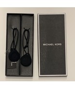 2 - Pack Michael Kors Air Tag Holder Cover Big Charm Black Brand New - $12.49