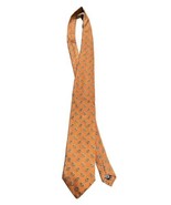 Nick Hilton NH 1888 Men&#39;s Orange Paisley  Tie 100% Silk Made In Italy B2 - £10.11 GBP
