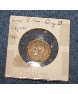 Vintage 1942 Great Britain Sixpence Coin-George VI-Lot 5 - $10.28 CAD
