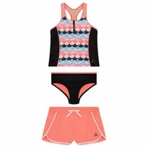 Gerry Youth 3-piece Swim Set, Orange Multi-color Girls Sz M  (10/12) NWT - $368.85 MXN