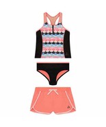 Gerry Youth 3-piece Swim Set, Orange Multi-color Girls Sz M  (10/12) NWT - $19.65