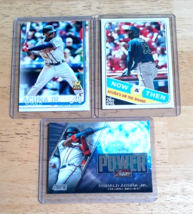 Ronald Acuna JR LOT (3) 2018 Topps Now &amp; Then RC/ 2019 Rookie CUP/ Power... - $18.64