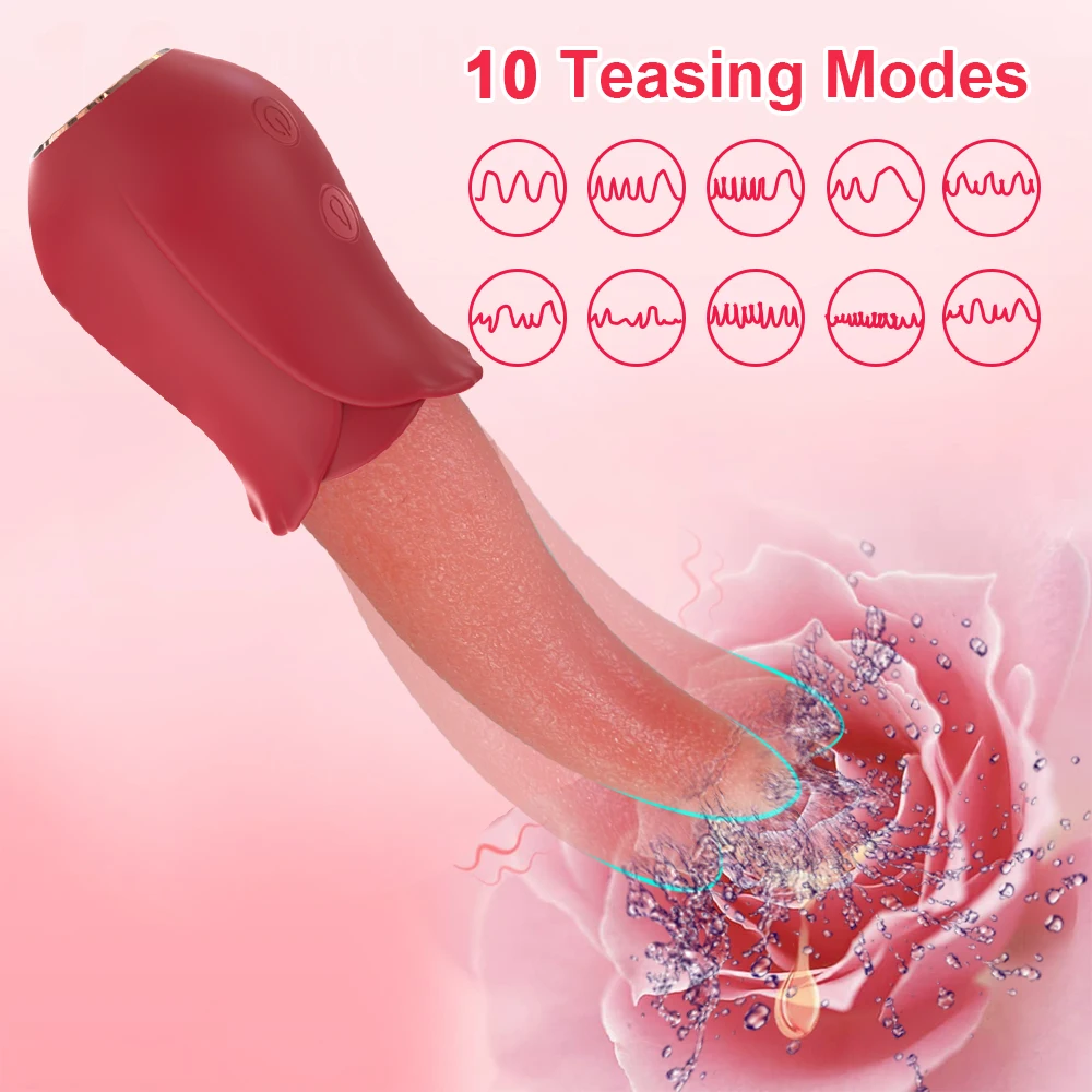 House Home 10 Speeds Realistic Licking Tongue Rose As for Women As Aoral A s for - £43.16 GBP