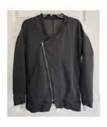 Lululemon Mula Bundle Wrap Black Asymmetrical Jacket Full Zip Moto Women... - £19.63 GBP