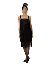 Women&#39;s Flapper Theater Costume, Black, Large - £205.01 GBP+