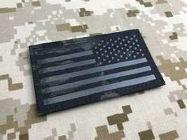 Infrared Multicam Black IR US Flag Patch US Army SF Green Beret CAG REVERSE - £18.35 GBP
