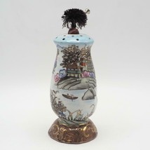 Antique Floral Hand Painted Nippon Vase Hat Pin Holder Morimura &quot;M&quot; - £35.55 GBP