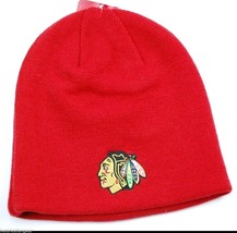 Chicago Blackhawks Reebok NHL Team Logo Knit Hockey Beanie Cap Toque - £13.64 GBP