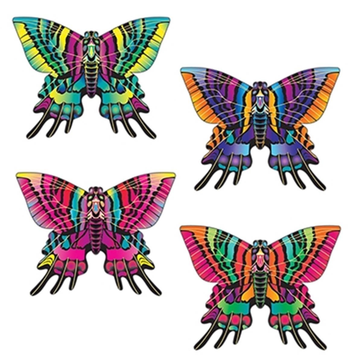 27 Inch Butterfly Shaped Nylon Kites, Set of 12 - Multicolor - $109.90