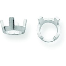 14K White Gold 4 Prong Round Low Base Setting 6.5mm - £46.76 GBP
