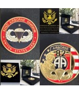 US Army 82nd Airborne Division Jump Wings Coin With Retirement Award - $34.63