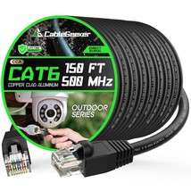 Cat6 Outdoor Ethernet Cable 150 ft CCA Copper Clad Heavy Duty Internet N... - £55.93 GBP