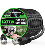 Cat6 Outdoor Ethernet Cable 150 ft CCA Copper Clad Heavy Duty Internet N... - £55.20 GBP