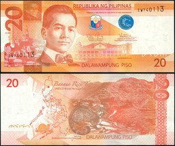 Philippines. Banknote 20 piso. 2016J. Unc. Paper. Cat# P.206o - £1.07 GBP