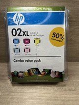 HP02XL Combo Ink Cartridges CD9788N Genuine 5 Pack Oem Hp Brand New Exp 2010 - $19.79