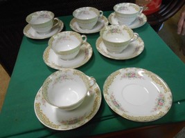 NORITAKE &quot;Occupied Japan&quot; M China- 5 CUPS &amp; SAUCERS Extra Cup &amp; 2 FREE S... - $52.38
