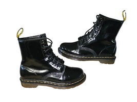 Dr. Doc Martens Women’s Size 8 Black Patent Leather Platform Combat Boot... - $902.41 MXN