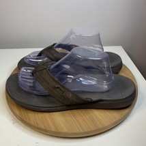 Crocs Brown Thong Flip Flops Men Size 11 Sandals Shoes - $19.79
