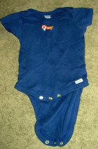 *GERBER ONE PIECE SIZE 3-9 M  100% Cotton, Blue and Short Sleeve - £2.77 GBP