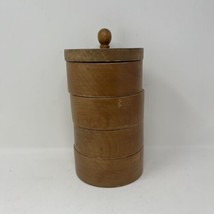 Pottery Barn Wooden Spice Tower Storage Decor Pre-Owned - £19.43 GBP