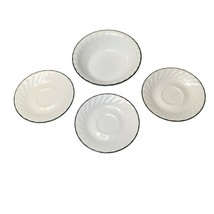 CORNINGWARE DISHES Green Trim 3 Teacup Saucers 1 Cereal Bowl REPLACEMENT... - $280.40 MXN