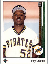1989 Upper Deck 3 Tony Chance Rookie  Star Rookie Card Pittsburgh Pirates - $1.75