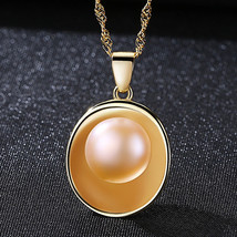 Sterling Silver Shell Necklace Freshwater Pearl Lady Necklace - £20.78 GBP