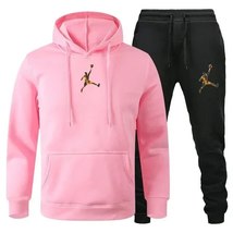 Spring and winter men and women can pullover hoodie + jogging pants two-... - $45.23