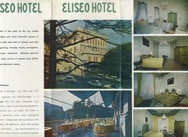 ELISEO Hotel Brochure Genova Genoa Italy 1960&#39;s - $17.82