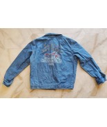 Harley Davidson Denim Jean Jacket YOUTH 12 Vintage USA MADE Biker Motorc... - €25,61 EUR