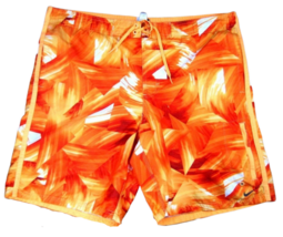 Men&#39;s Swimwear NIKE trunks sz M 38 waist polyester drawstring abstract o... - £19.45 GBP
