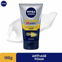 2 pcs Nivea Men Anti-Aging 10in1 3D Wrinkle Repair Q10 Facial Cleanser Foam 100g - £26.89 GBP