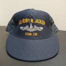 VTG USS Henry M. Jackson SSBN 730 US Navy Submarine Embroidered Mens Hat... - £31.38 GBP