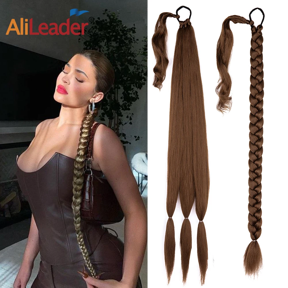 Alileader Super Long 36Inch Synthetic Ponytail Extensions Silky Straight... - £17.90 GBP