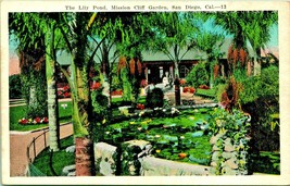 Lily Pond Mission Cliff Garden San Diego California CA UNP 1920s WB Postcard - £4.72 GBP