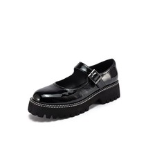 INMAN ita Shoes Women Cow Leather Mary Janes Round Toe Stiching Sewing Buckle St - £115.15 GBP