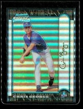 Vintage 1999 Bowman Chrome Rc Refractor Baseball Card #195 Chris George Royals - £15.48 GBP