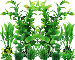 Fish Tank Accessories Green Plants, 10Pcs Green Fish Tank Decorations, A... - $15.94