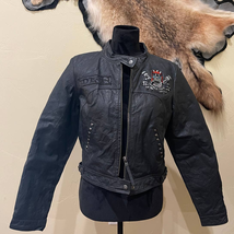 VINTAGE Ed Hardy Leather cropped leather jacket NWT - $372.72