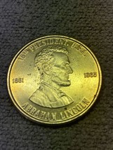 Abraham Lincoln 16th President Honest Abe Coin Medal Token KG Presidential USA - £9.55 GBP