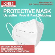 50 PCS KN95 Protective 5 Layers Face Mask Disposable Respirator BFE 95% PM2.5 - £22.75 GBP