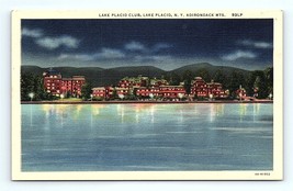 Postcard 1934 New York Lake Placid Club Adirondack Mts N.Y. Night View - £3.83 GBP