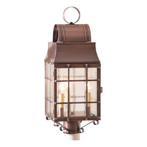 Irvin&#39;s Country Tinware Washington Post Lantern in Antique Copper - $485.05