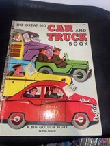 1951 Big Golden Book Car And Truck Richard Scarry Vintage Childrens Large Book - £21.87 GBP