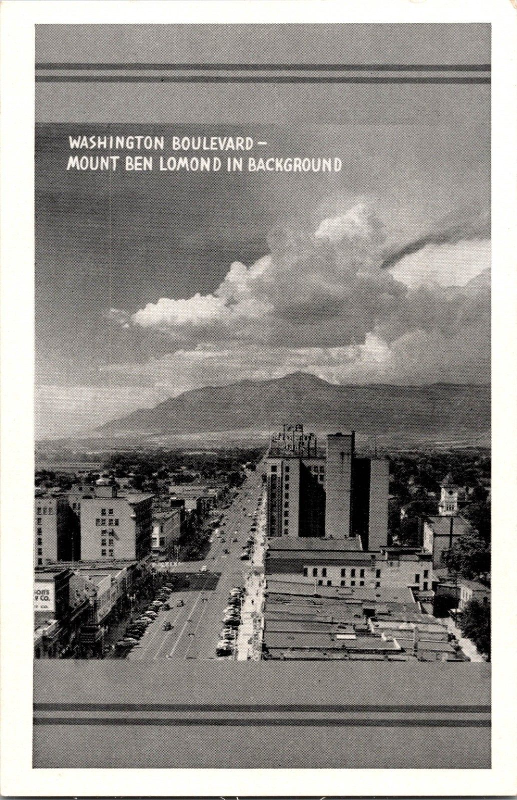 Primary image for Vtg Postcard Washington Boulevard - Mount Ben Lomond in Background, Ogden Utah