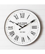 Embossed OLD TOWN Metal Wall Clock - 27.5 in - $145.00