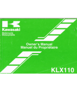 Kawasaki Motorcycle, KLX 110, Owner&#39;s Manual/Book/Illustrated - $186.12 MXN
