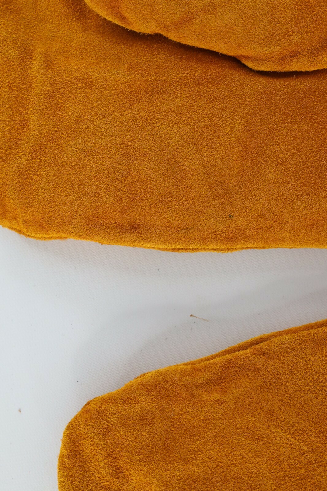 Vtg 70s Streetwear Faded Suede Leather Deep Pile Fleece Lined Mittens Gloves XL Item image 3